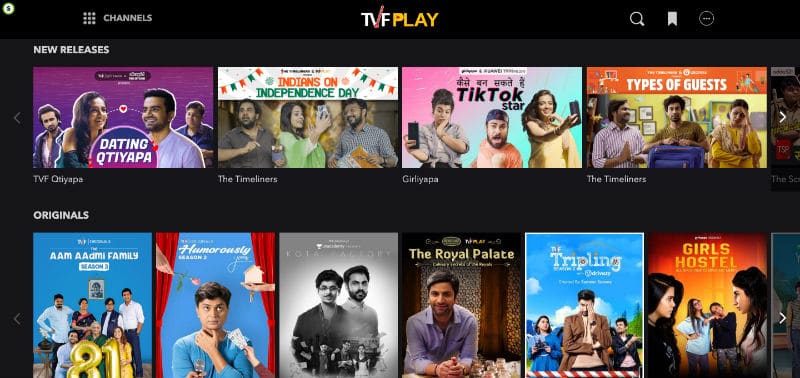 A Screenshot of TVplay.com