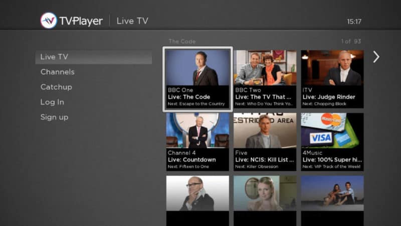 Screenshot of TVPlayer