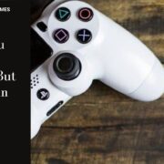 a gaming console on the wooden surface