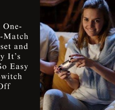 Two people playing a game together